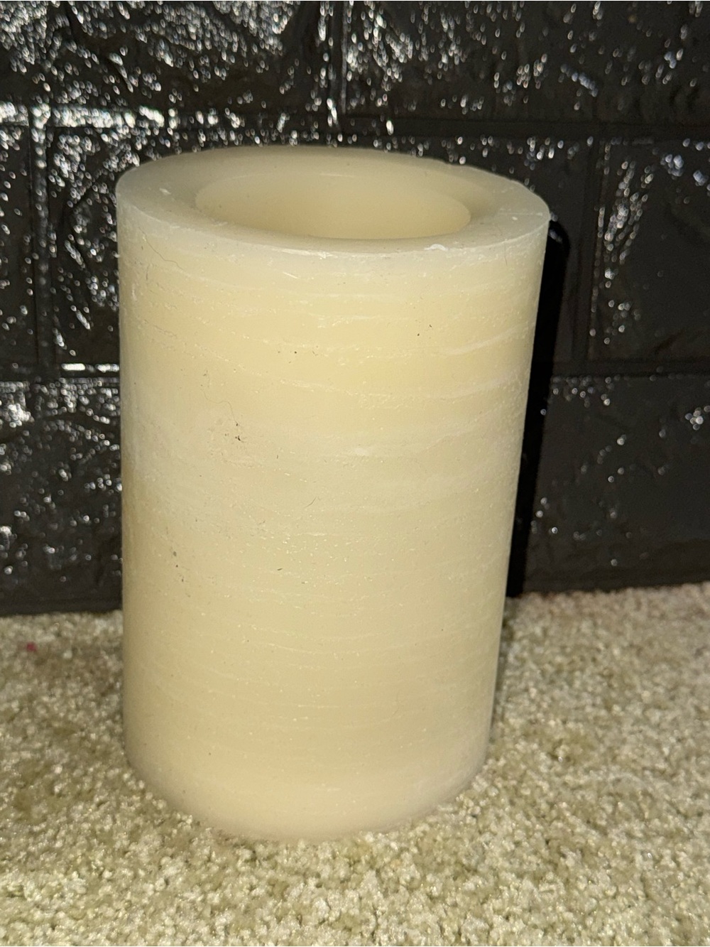 Time & Pace off white LED candle battery operated AA 6” tall